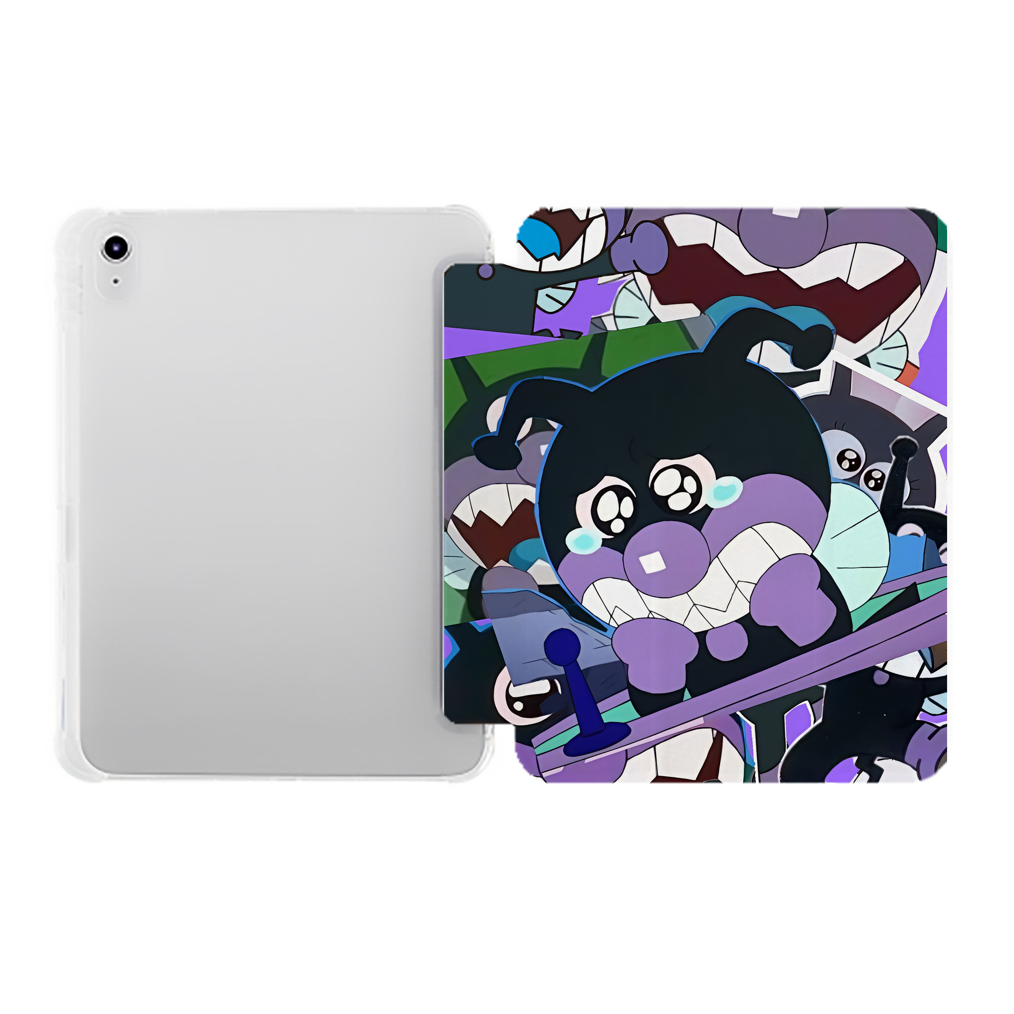 （画像用） アンパンマン Anpanman IPad ケース ペン収納付き 三つ折りスタンド PUレザー×シリコン 対応機種9.5/10.5/10.9インチ